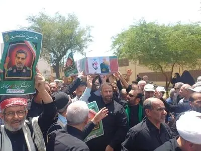 تشییع پیکر مطهر سردار شهید غلامرضا محرابی و چند تن از شهدای حمله رژیم صهیونیستی