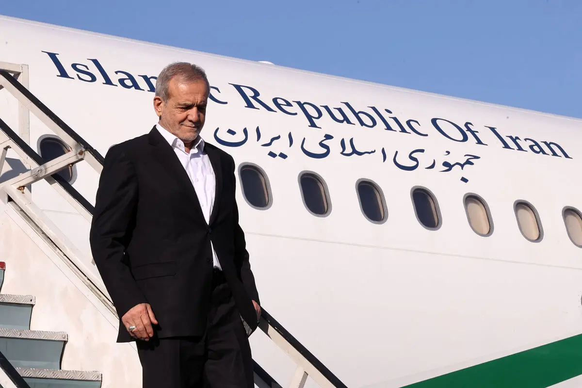 پزشکیان وارد کرمانشاه شد