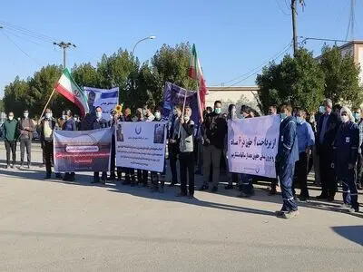 کارگران آبفای خرمشهر تجمع کردند/ این بار برای تشکر 
