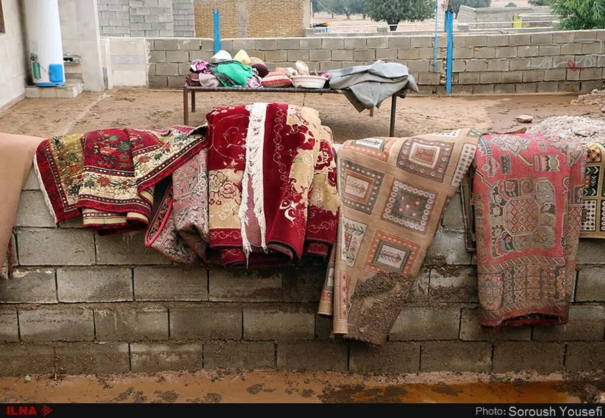 گزارش تصویری خسارات سیل در پی بارش‌های مونسون در روستاهای باغملک و ایذه