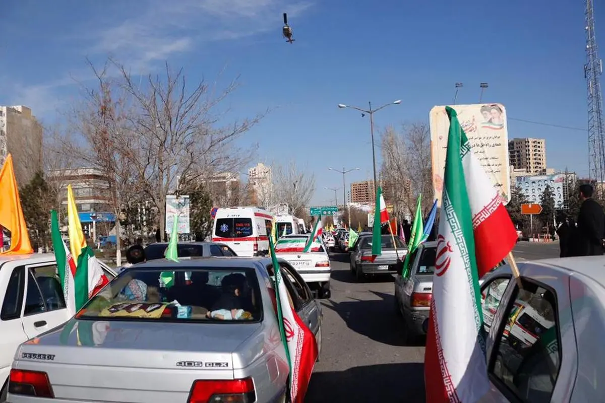 راهپیمایی موتوری و خودرویی مردم آذربایجان در مراسم ۲۲ بهمن امسال  