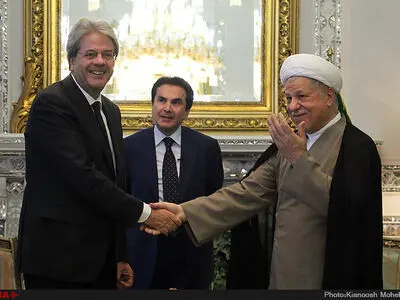 دیدار آیت الله هاشمی رفسنجانی با وزیر خارجه ایتالیا