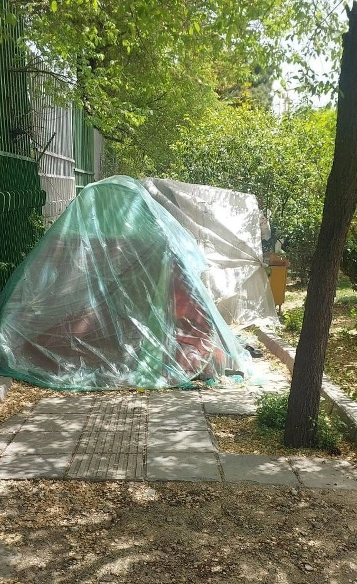 چادرخوابی بیماران اطراف بیمارستان قلب رجایی/تخت خالی نیست!