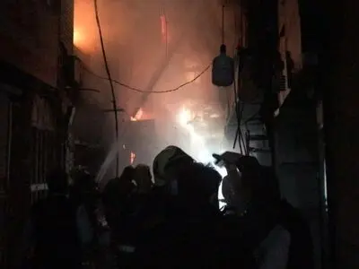 آتش‌سوزی گسترده در بازار تهران