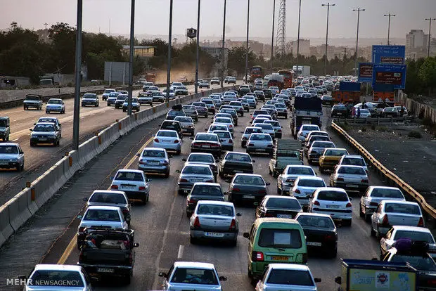 ترافیک سنگین در بزرگراه‌های تهران