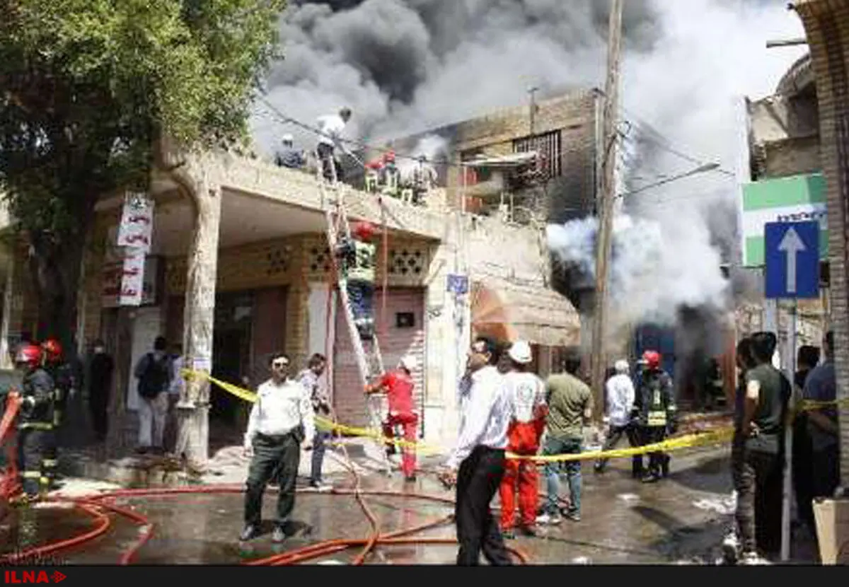 آتش‌نشانان مصدوم حادثه پاساژ رضوان اهواز از بیمارستان ترخیص شدند