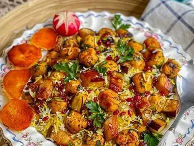 طرز تهیه پلو مخلوط مجلسی