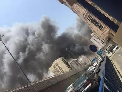 فیلم / آتش‌سوزی  هتلی در مکه