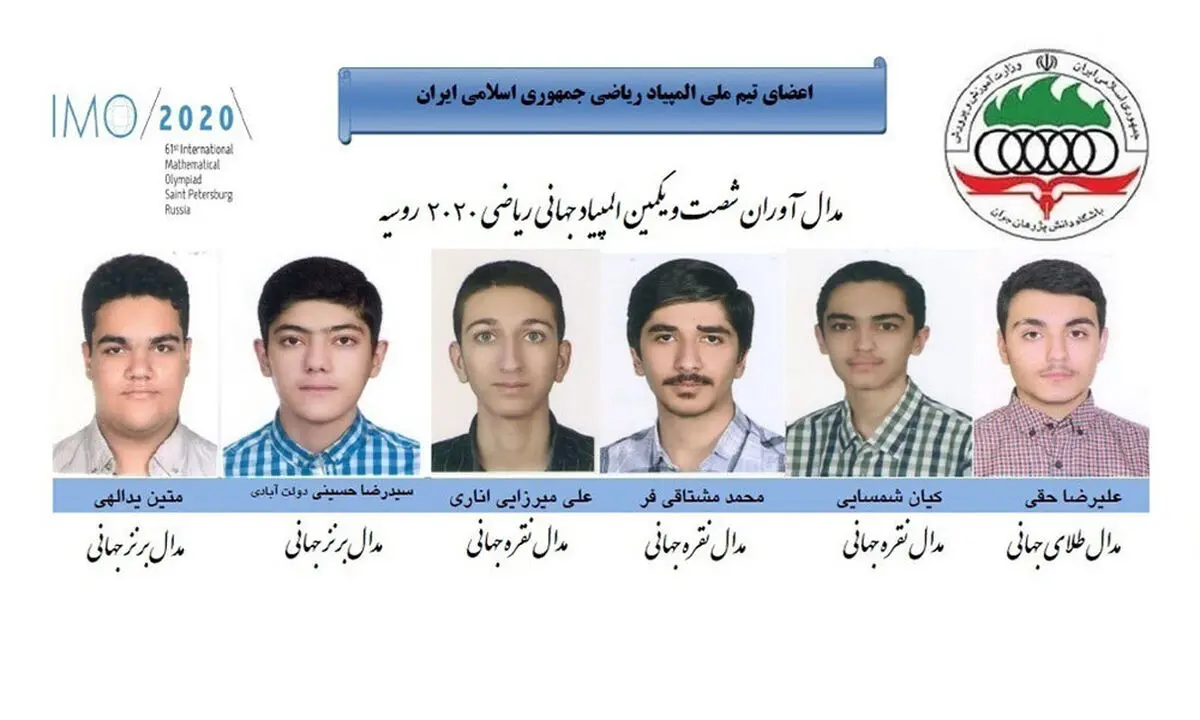 کسب شش مدال و صعود پنج پله‌ای دانش‌آموزان ایرانی در المپیاد جهانی ریاضی