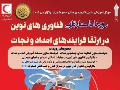 رویداد استارت آپی فناوری های نوین در ارتقای فرایندهای امداد و نجات