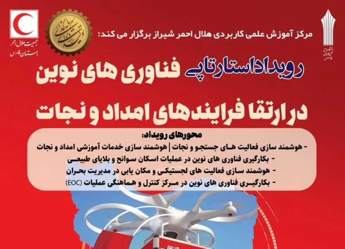 رویداد استارت آپی فناوری های نوین در ارتقای فرایندهای امداد و نجات