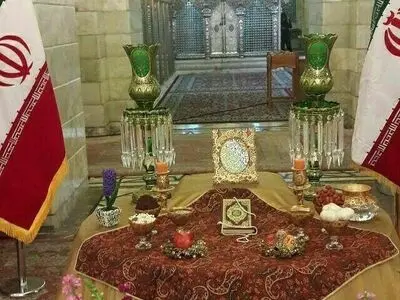 برپایی سفره هفت سین درحرم حضرت رقیه (س) با حضور کمال خرازی