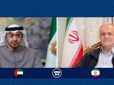 إيران والإمارات: اتفاق على تعزيز التعاون المشترك في اتصال هاتفي بين بزشكيان ومحمد بن زايد