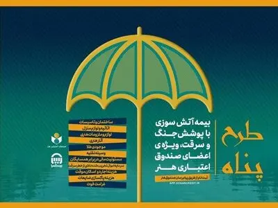 ارایه بیمه آتش سوزی منازل با پوشش جنگ و سرقت ویژه اصحاب فرهنگ و هنر 