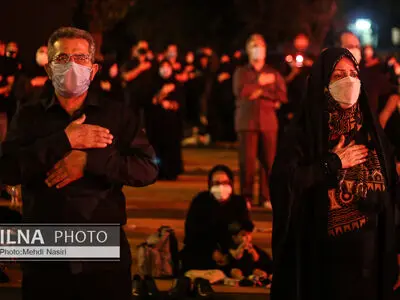 عزاداری شب پنجم محرم در میدان فلسطین تهران