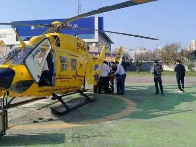 بالگرد اورژانس مازندران امروز دو مأموریت هوایی انجام داد