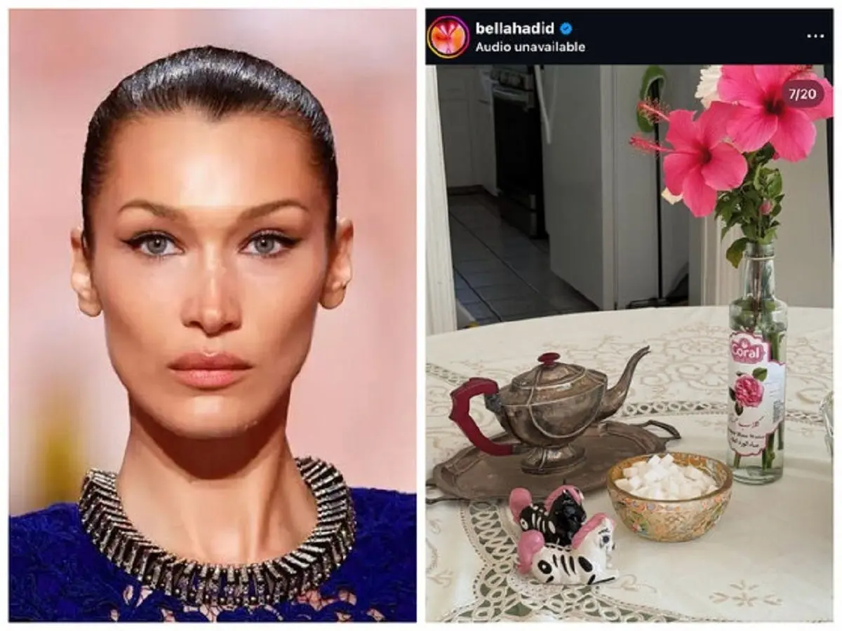 گلاب و فرش ایرانی در خانه بلا حدید + عکس