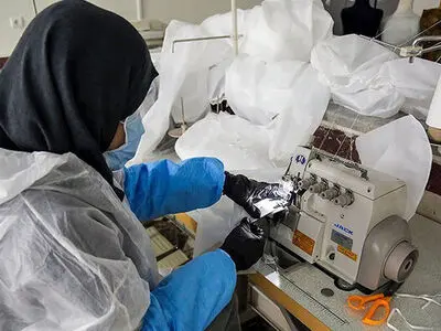 جهاد بانوان در تولید ماسک + فیلم