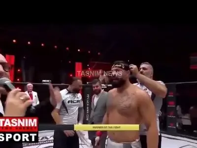 سربند «یا حیدر کرار» امیر علی‌ اکبری و اظهاراتش بعد از پیروزی مقابل حریف آمریکایی + فیلم