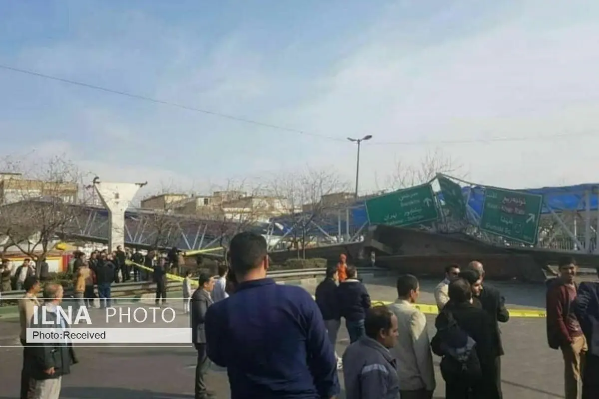 مصدومیت ۷ نفر براثر برخورد کامیون با پل عابرپیاده