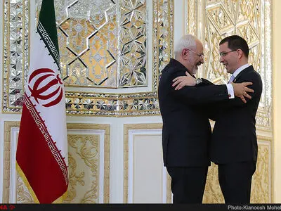 Iranian minister of foreign affairs and his Venezuelan counterpart in tehran