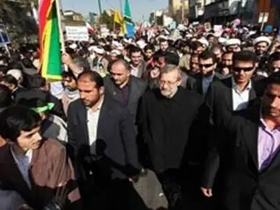 حضور علی لاریجانی در راهپیمایی ۲۲ بهمن 