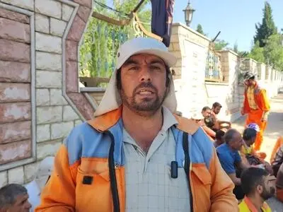 تجمع کارگران شهرداری یاسوج مقابل ساختمان استانداری 