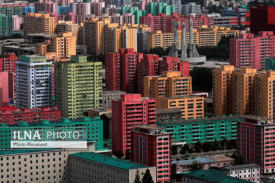  ساختمان های بلند و رنگارنگ در پیونگ یانگ 