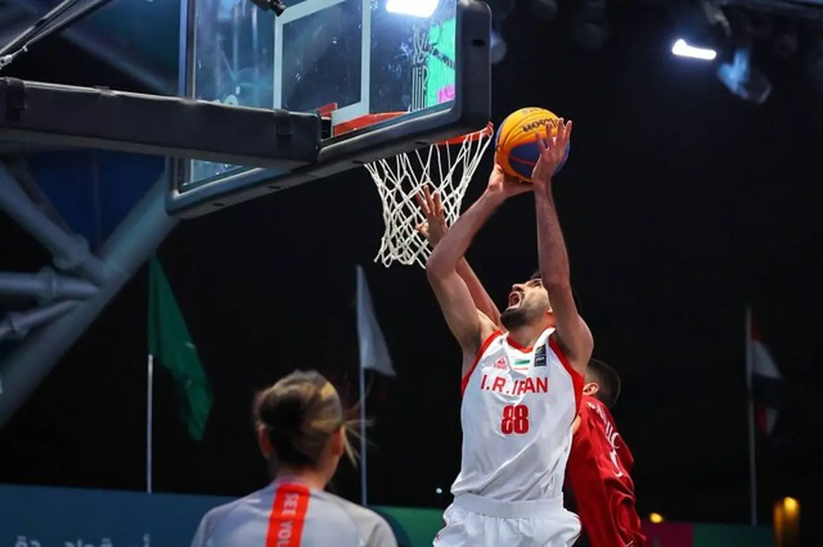 صعود تیم‌ ملی بسکتبال سه نفره مردان ایران به نیمه‌نهایی
