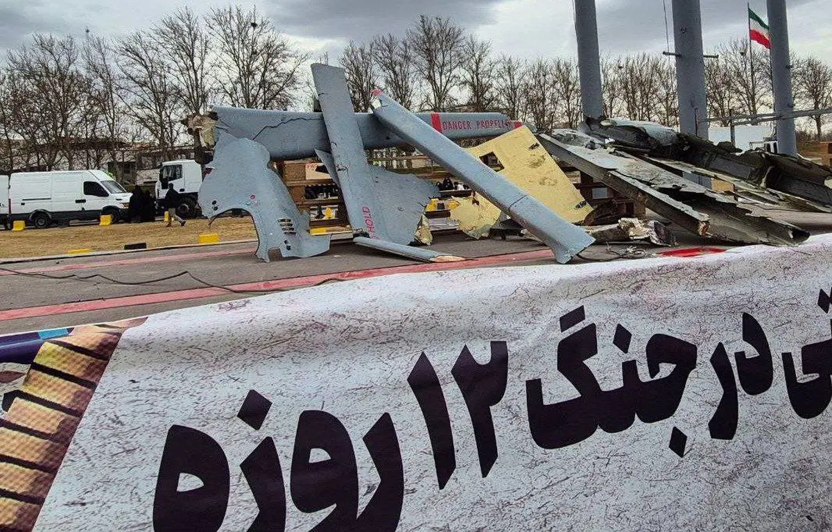 رونمایی از لاشه پهپادهای ساقط‌شده اسرائیلی در جنگ ۱۲ روزه