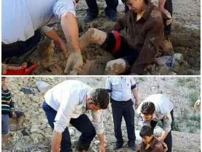 پسر ۱۲ ساله تبریزی با کمک آتش‌نشانان از باتلاق نجات یافت