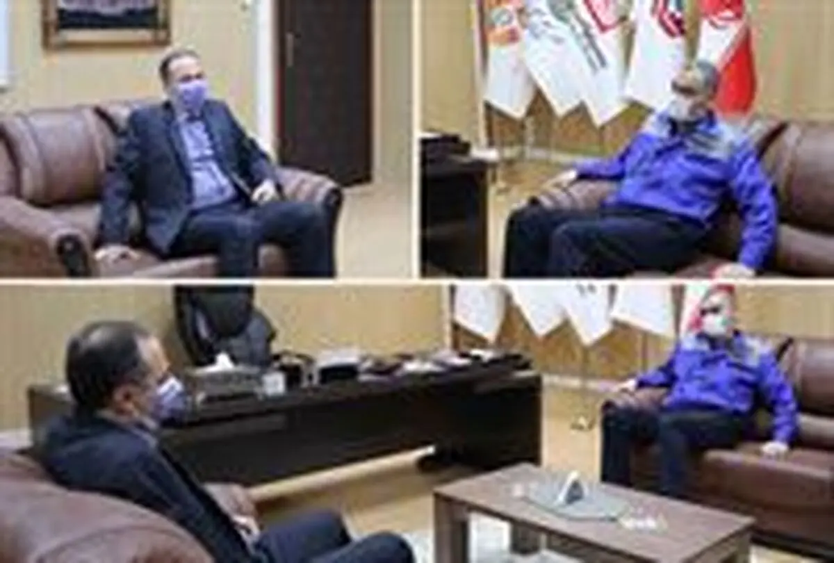دیدار فرماندار شهرستان بناب با مدیرعامل مجتمع فولاد صنعت بناب
