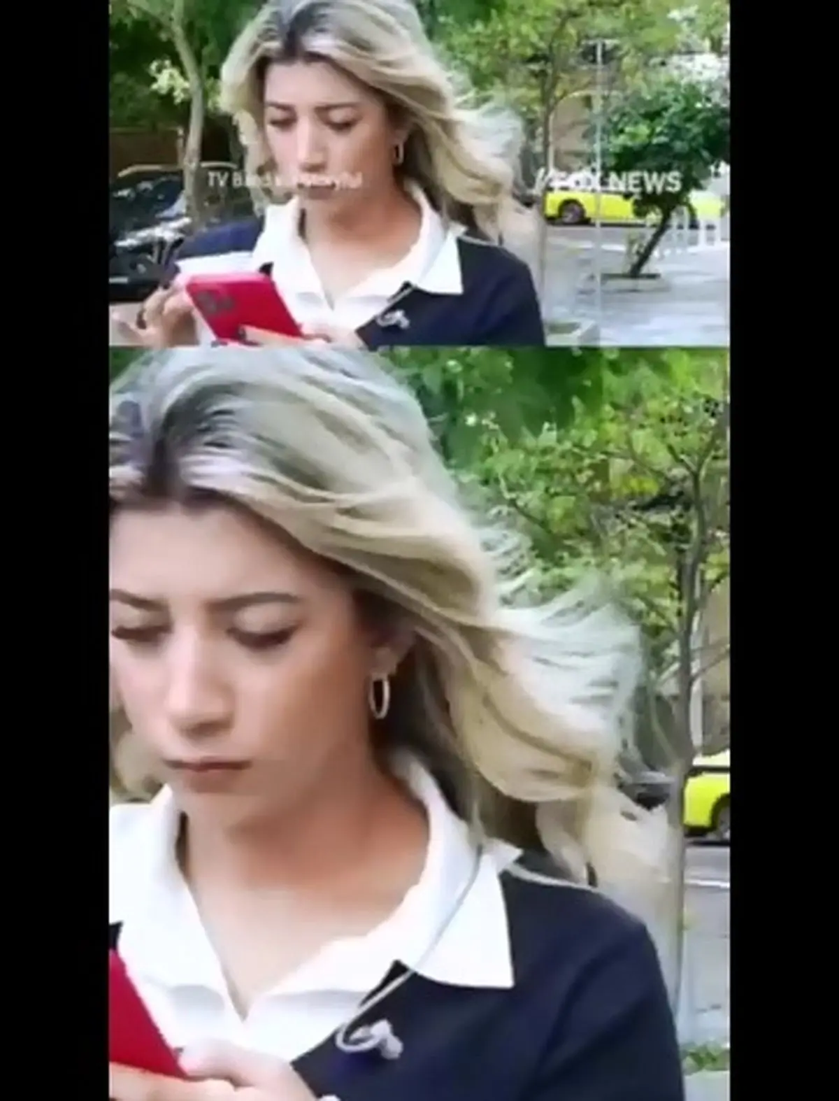 سرقت موبایل خبرنگار فاکس‌نیوز مقابل دوربین! + فیلم