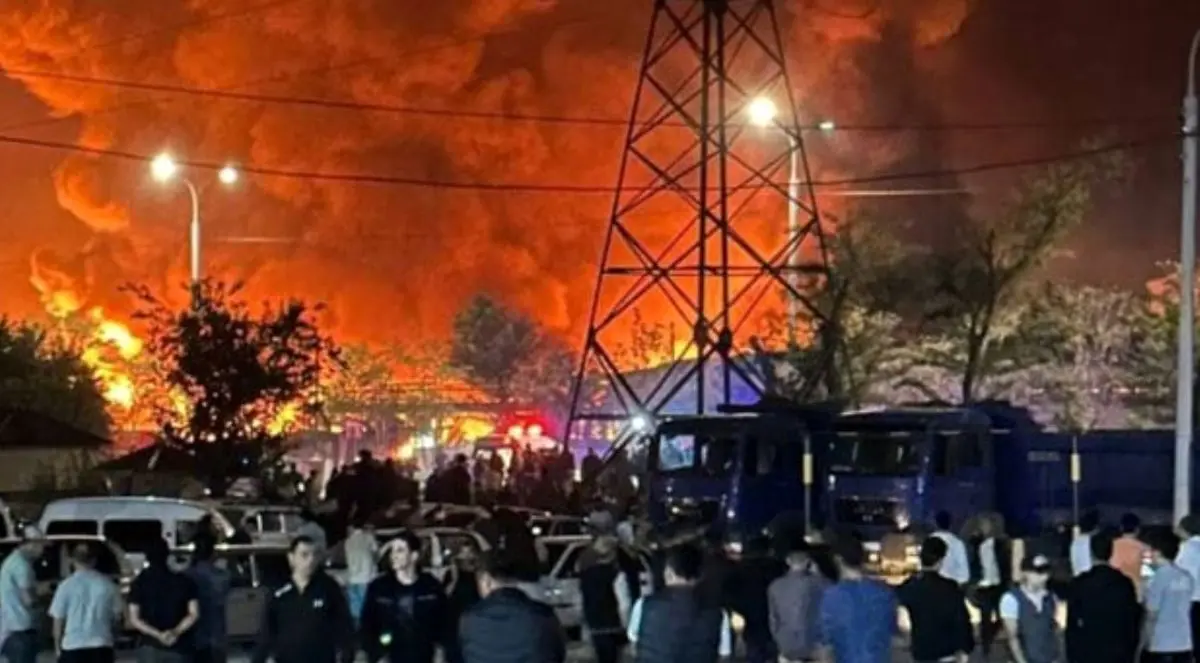 وقوع انفجار مهیب در انبار گمرک فرودگاه تاشکند
