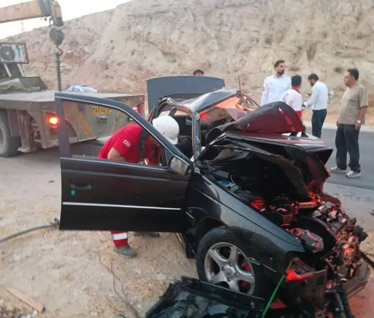 تصادف مرگبار در محور کازرون ـ قائمیه/۳ نفر جان باختند