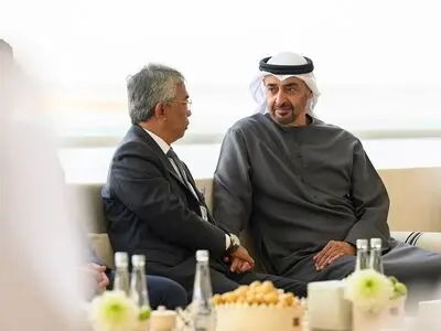 دیدار پادشاه مالزی با رئیس امارات
