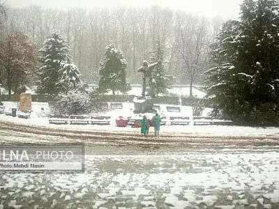 برف زمستانی در سعدآباد