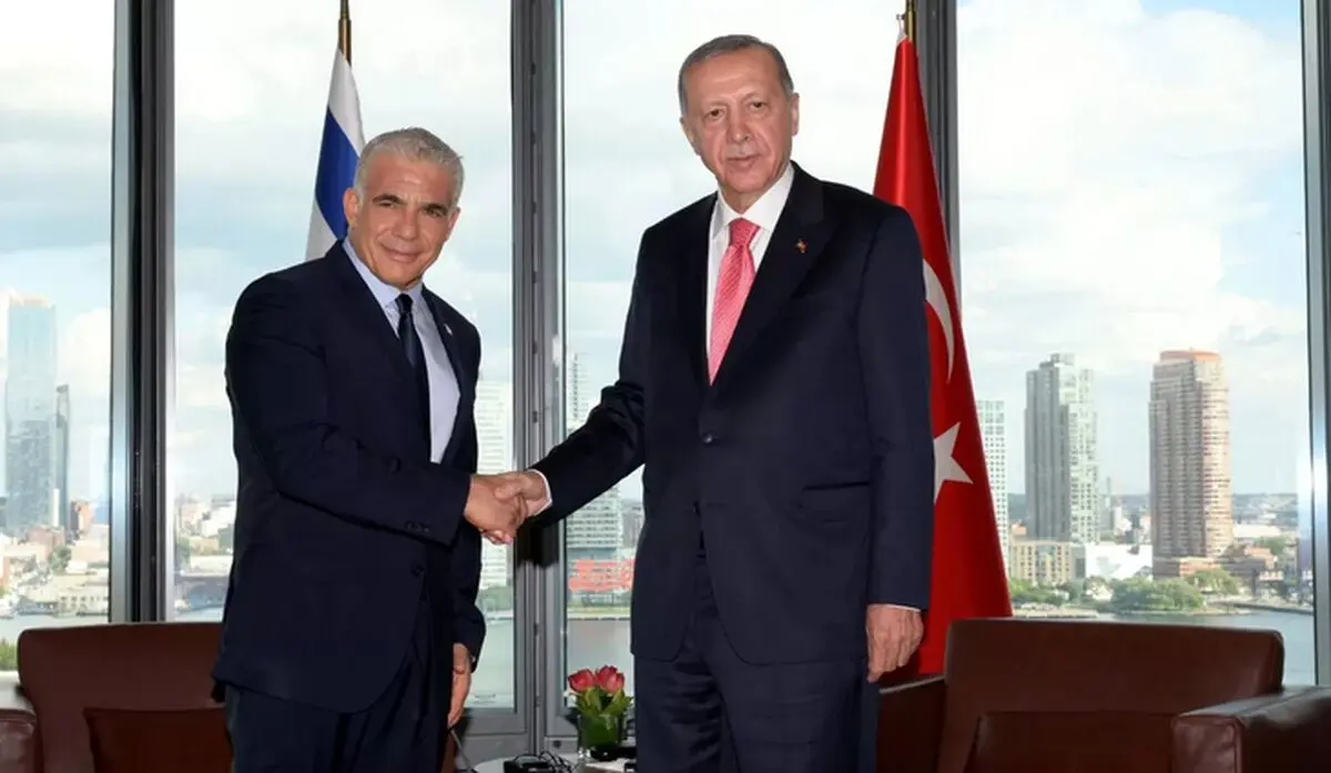 دیدار اردوغان و لاپید در حاشیه مجمع عمومی سازمان ملل