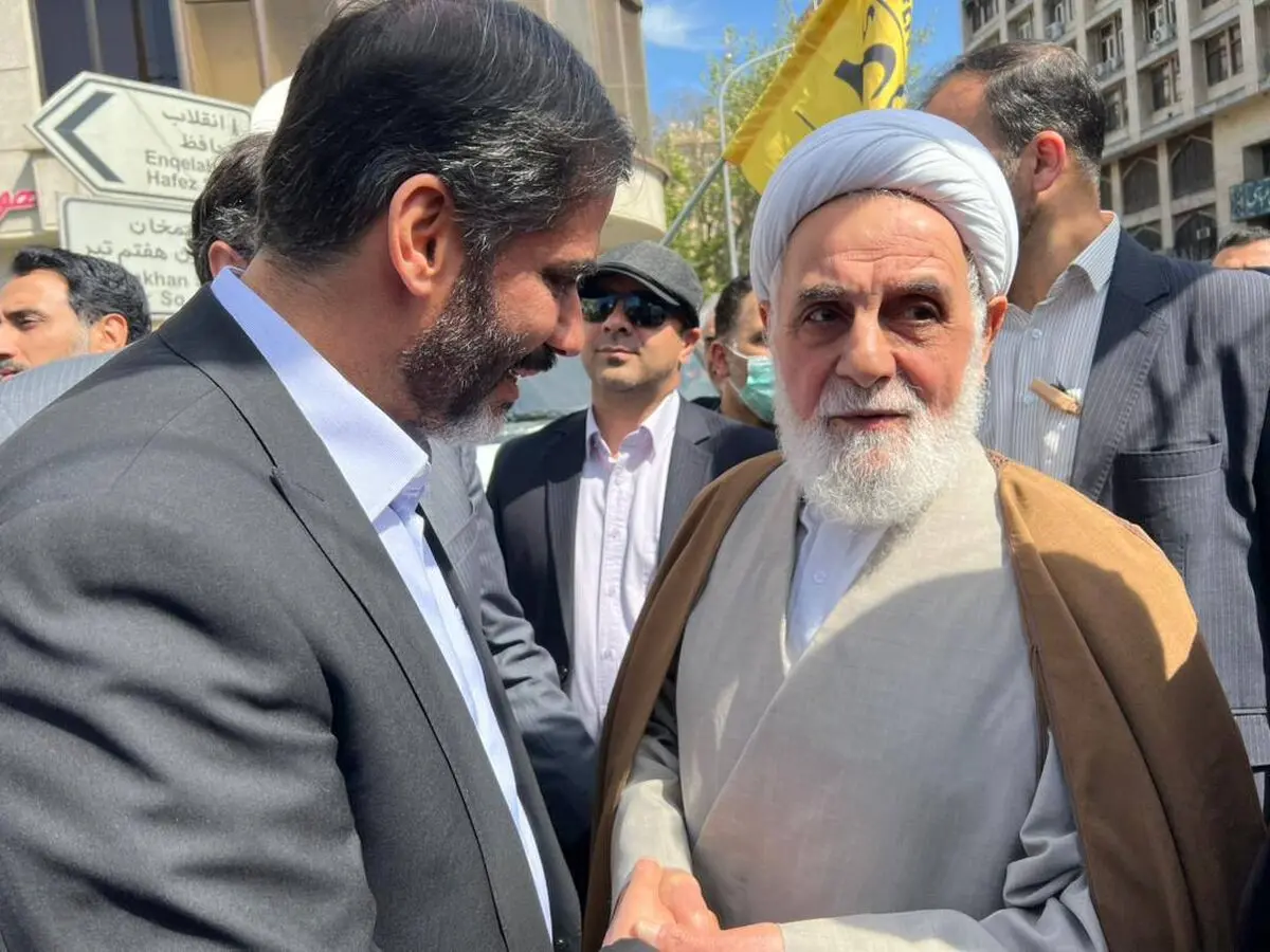 حجت‌الاسلام ناطق نوری در راهپیمایی روز قدس حاضر شد