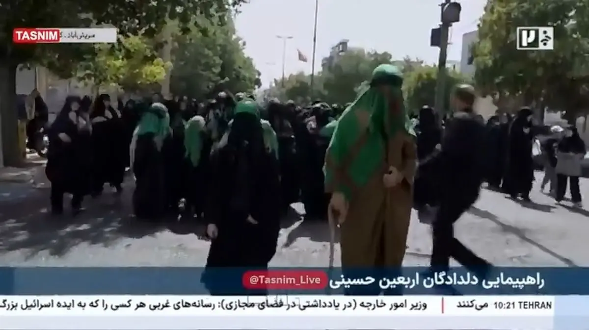 راهپیمایی دلدادگان اربعین حسینی در کردستان + فیلم