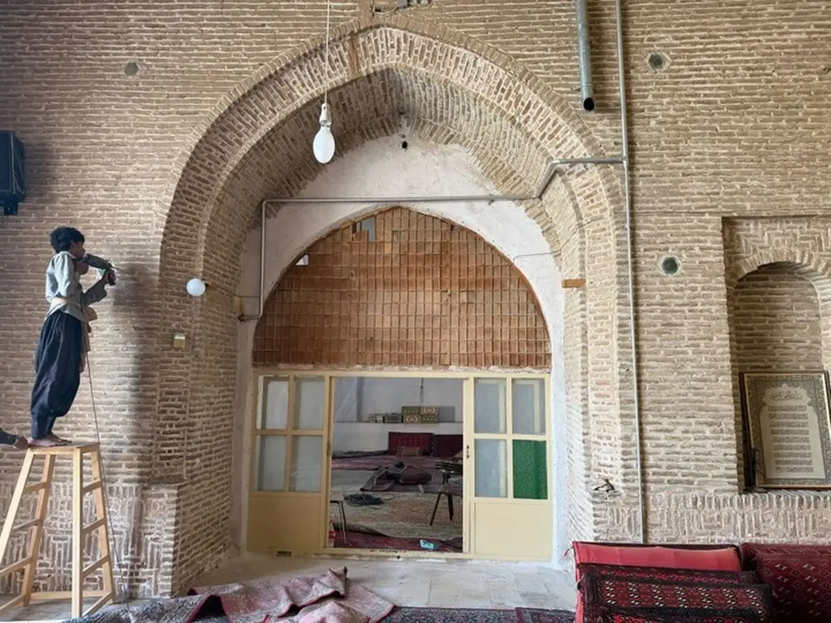 پاکسازی مسجد تاریخی شیخ علی‌اکبر شاهرود از آفات بیولوژیک