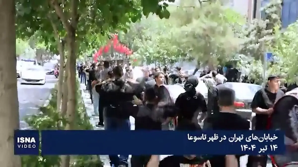 خیابان‌های تهران در ظهر تاسوعا + فیلم