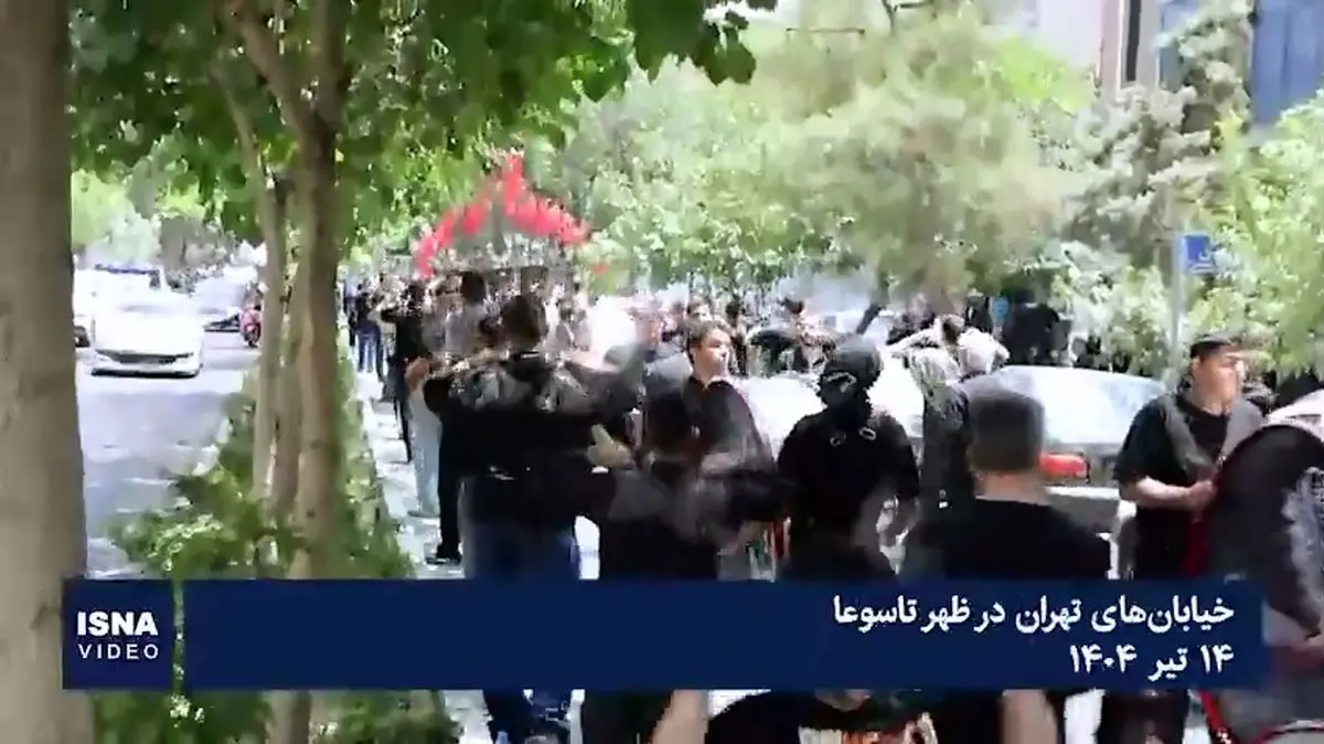خیابان‌های تهران در ظهر تاسوعا + فیلم