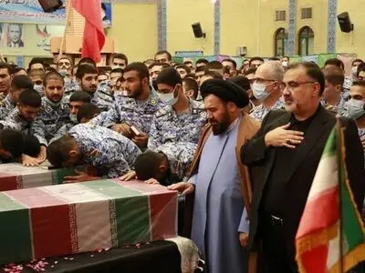 تشییع دو شهید گمنام در دانشگاه هوایی شهید ستاری