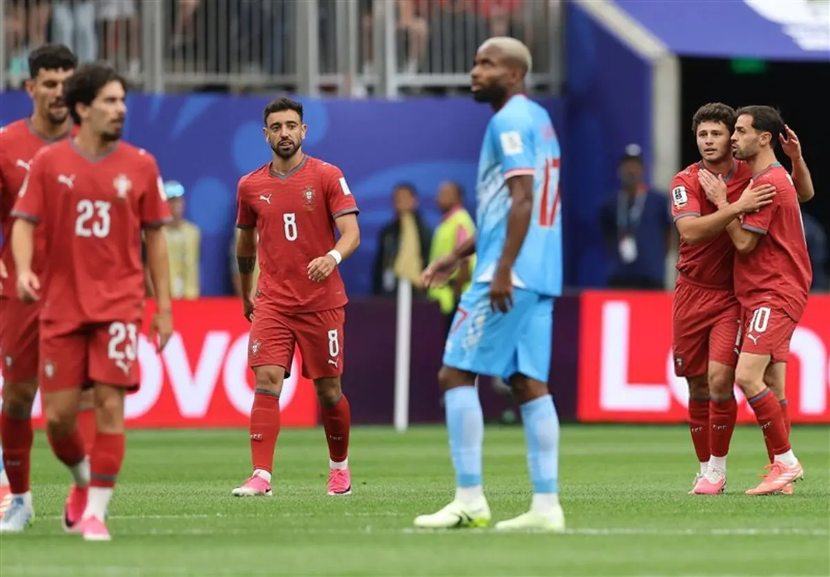 پرتغال 1 - 1 کنگو ؛ تساوی ناامید کننده یاران رونالدو