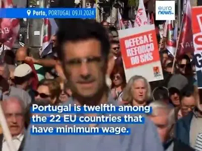 تجمع هزاران کارگر و بازنشسته پرتغالی در اعتراض به مزد و مستمری