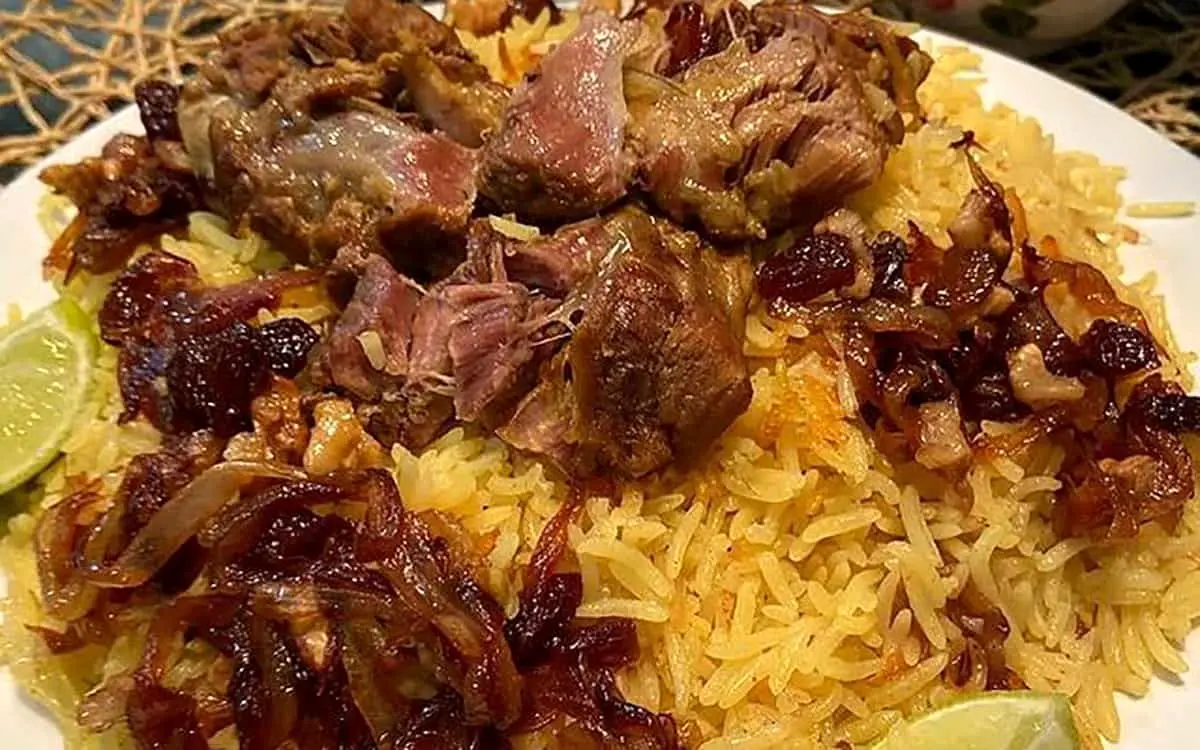 طرز تهیه پلو گوشت عربی