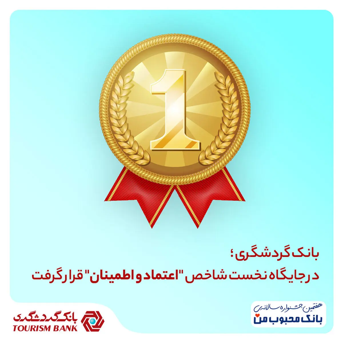 اعلام نتایج هفتمین جشنواره کشوری بانک محبوب من/ بانک گردشگری در جایگاه نخست شاخص اعتماد و اطمینان قرار گرفت