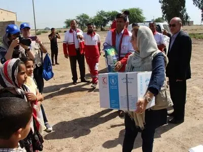 12 هزار بسته غذاییِ برنامه جهانی غذا(WFP) سازمان ملل تحویل هلال احمر خوزستان داده شد