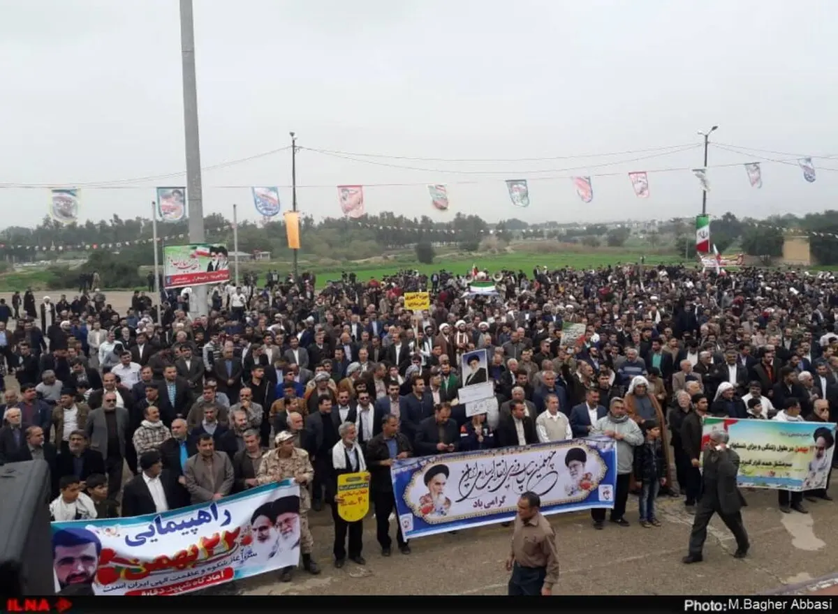 گزارش تصویری راهپیمایی پرشکوه مردم شوشتر  در چهل سالگی انقلاب اسلامی 